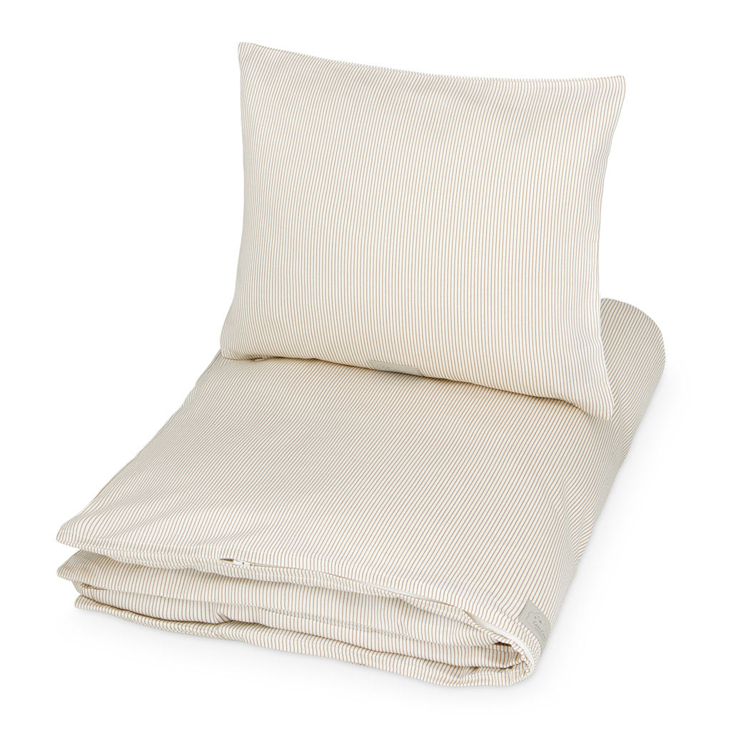Sengetøj, Baby, 70x100cm - GOTS Classic Stripes Camel