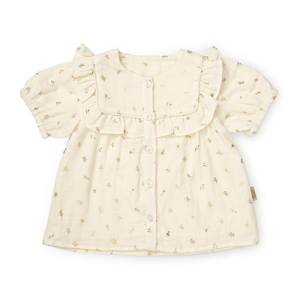 Cleo Bluse - GOTS - Gold Flower