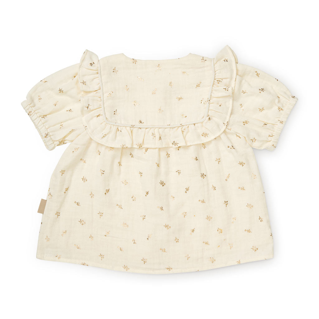 Cleo Bluse - GOTS - Gold Flower