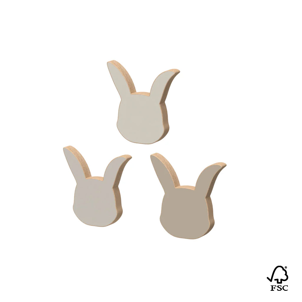 Træknager Kanin, 3-pack - FSC 100%