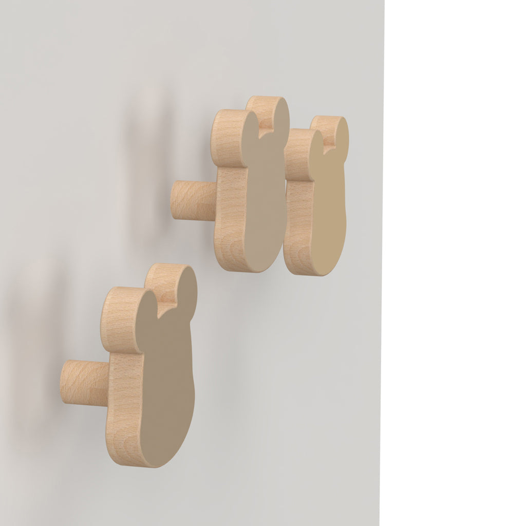 Træknager Bjørn, 3-pack - FSC 100%