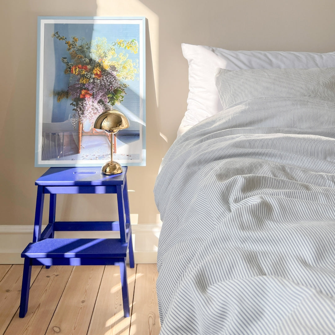 Sengetøj, Voksen, 140x200cm - GOTS Classic Stripes Blue