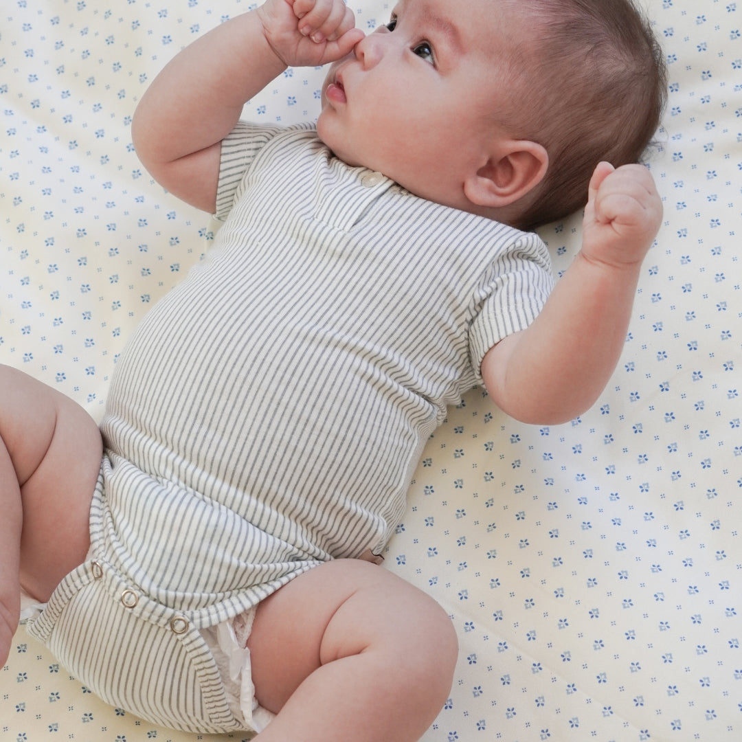 Kortærmet Body Elliot - GOTS - Classic Stripes Blue