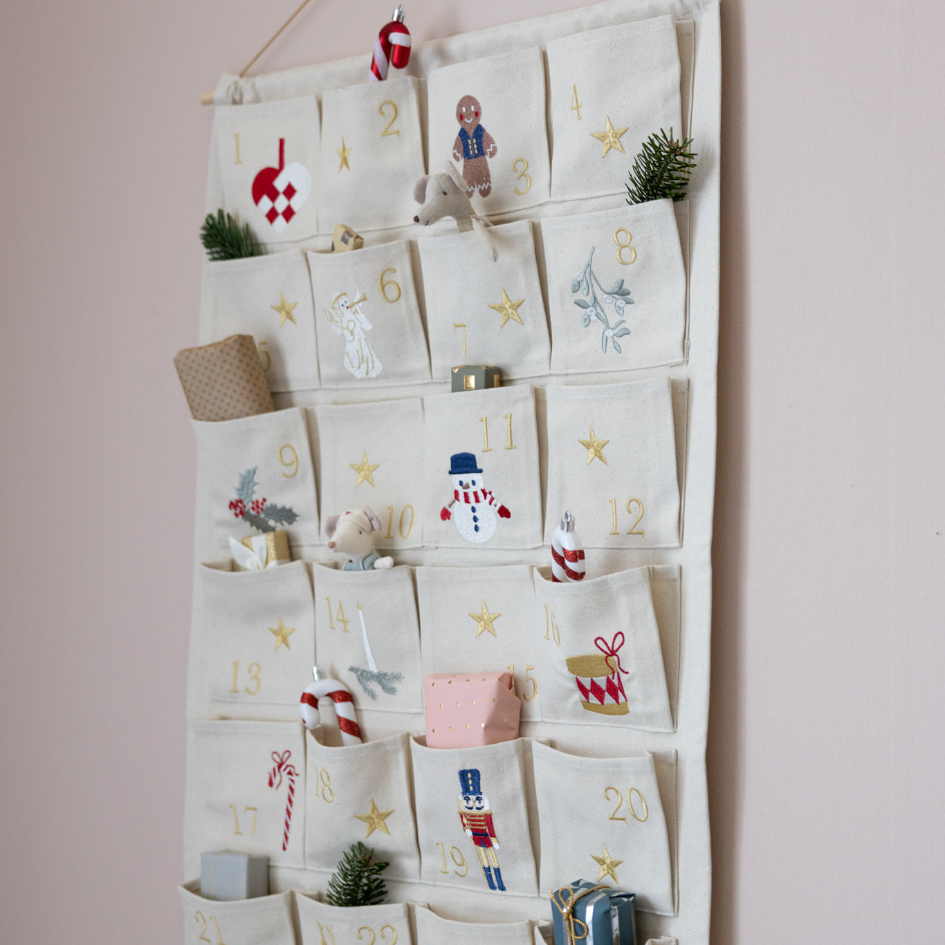 Julekalender - GOTS - Beige