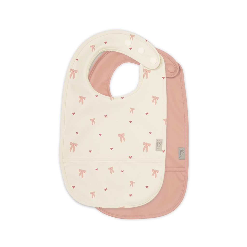 Hagesmække med lomme, 2-pack - Bows