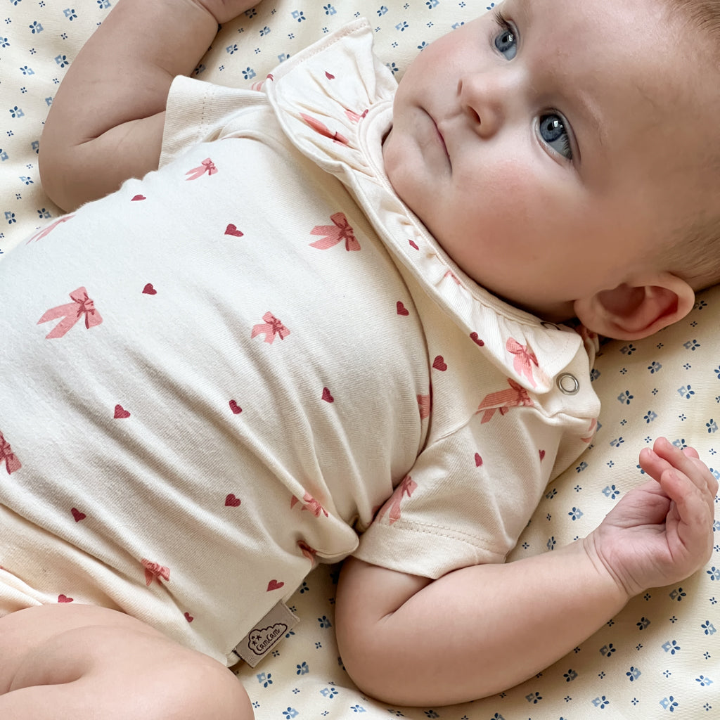 Kortærmet Body Olivia - GOTS - Bows