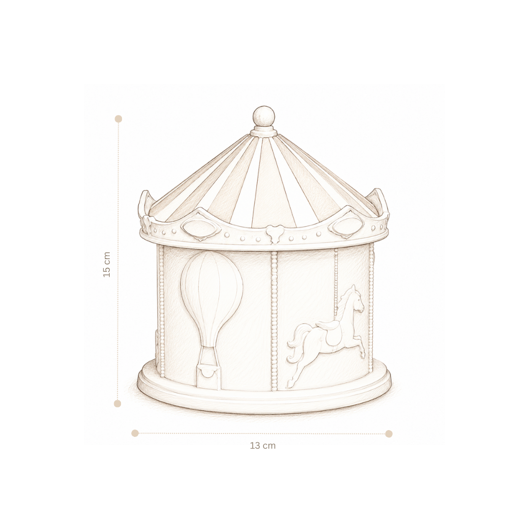 Natlampe Carousel, Råhvid