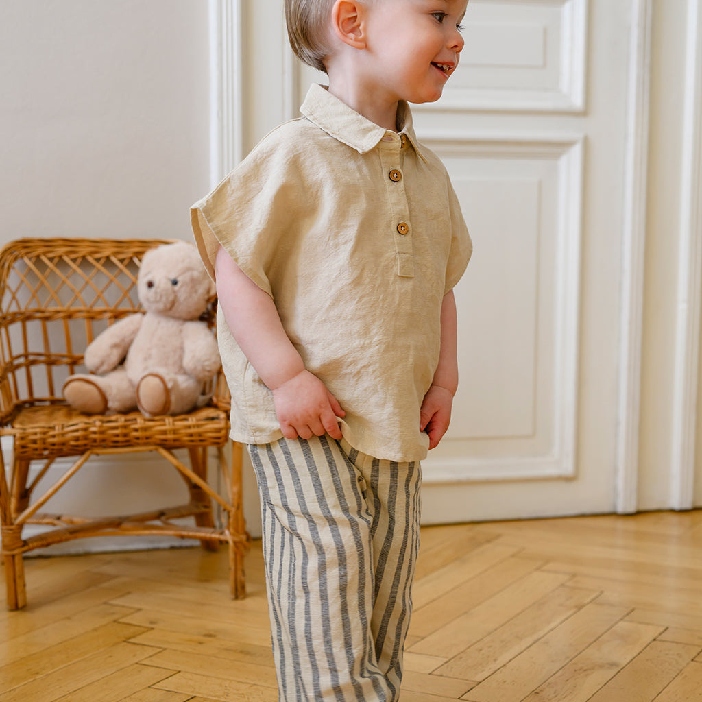 Julian Skjorte - GOTS - Beige Linen