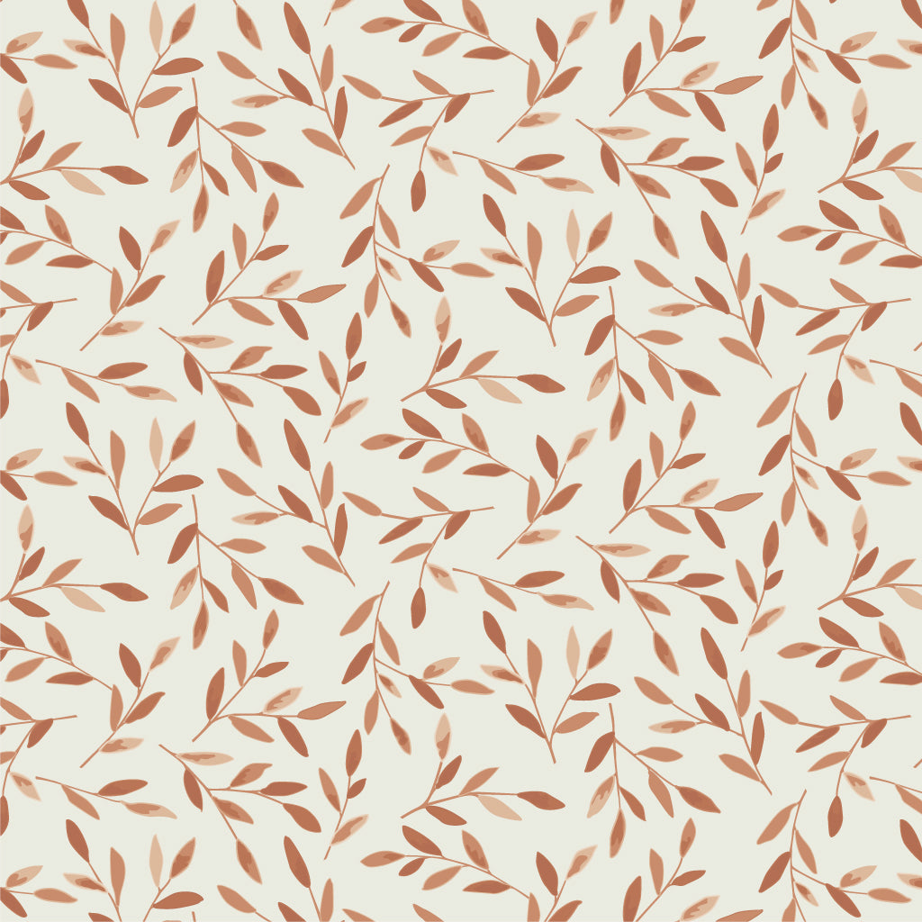 Savlesmæk, Jersey - GOTS Caramel Leaves