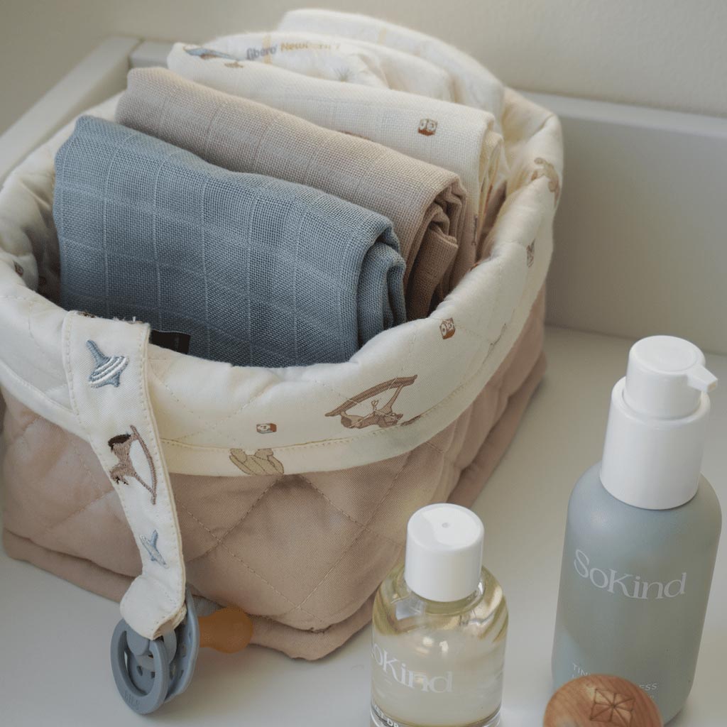 Quiltet Opbevaringskurv, Sæt af to - OCS - Vintage Toys