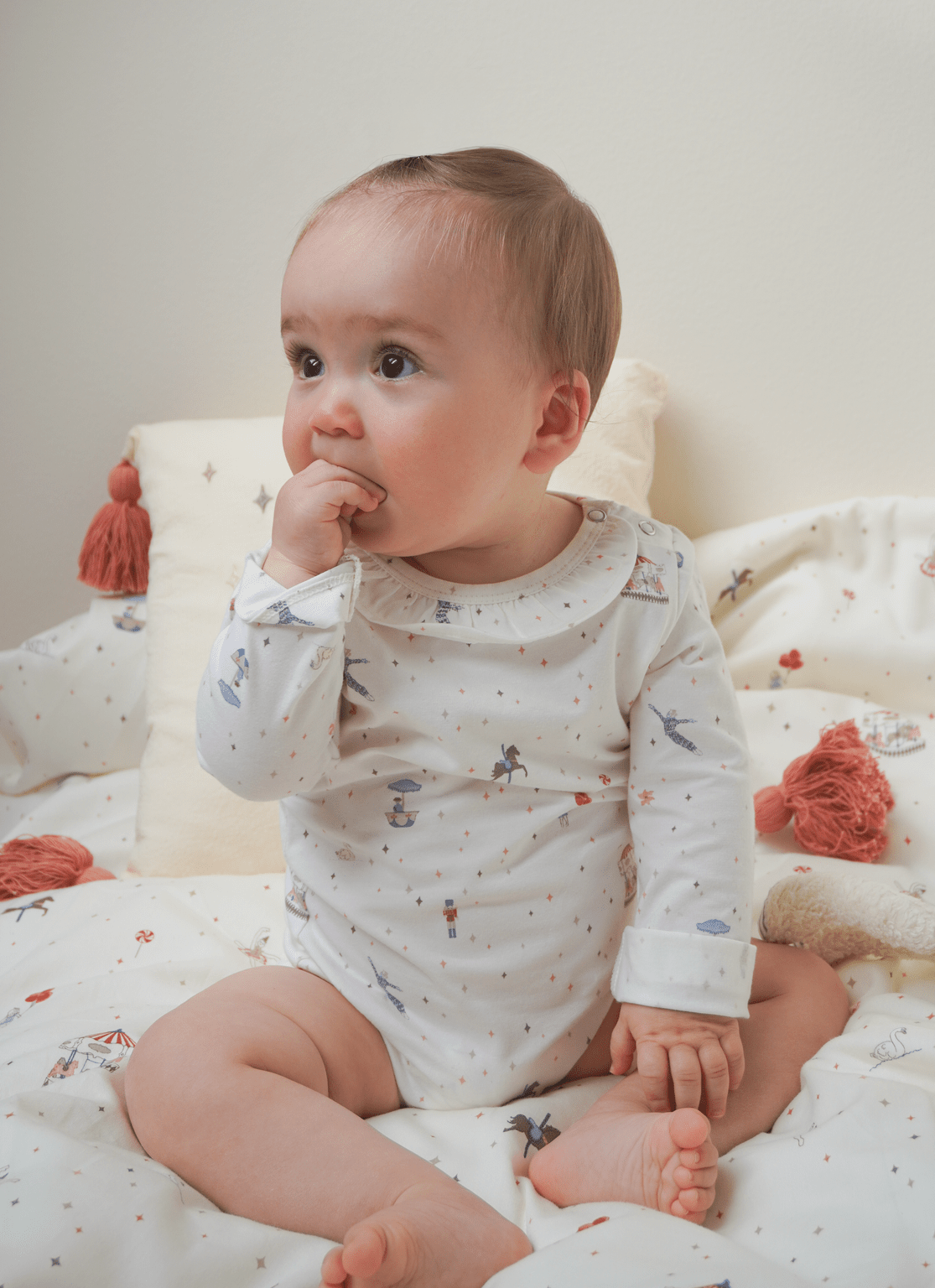 Bedding Set, Baby, 70x100cm - GOTS - Carousel