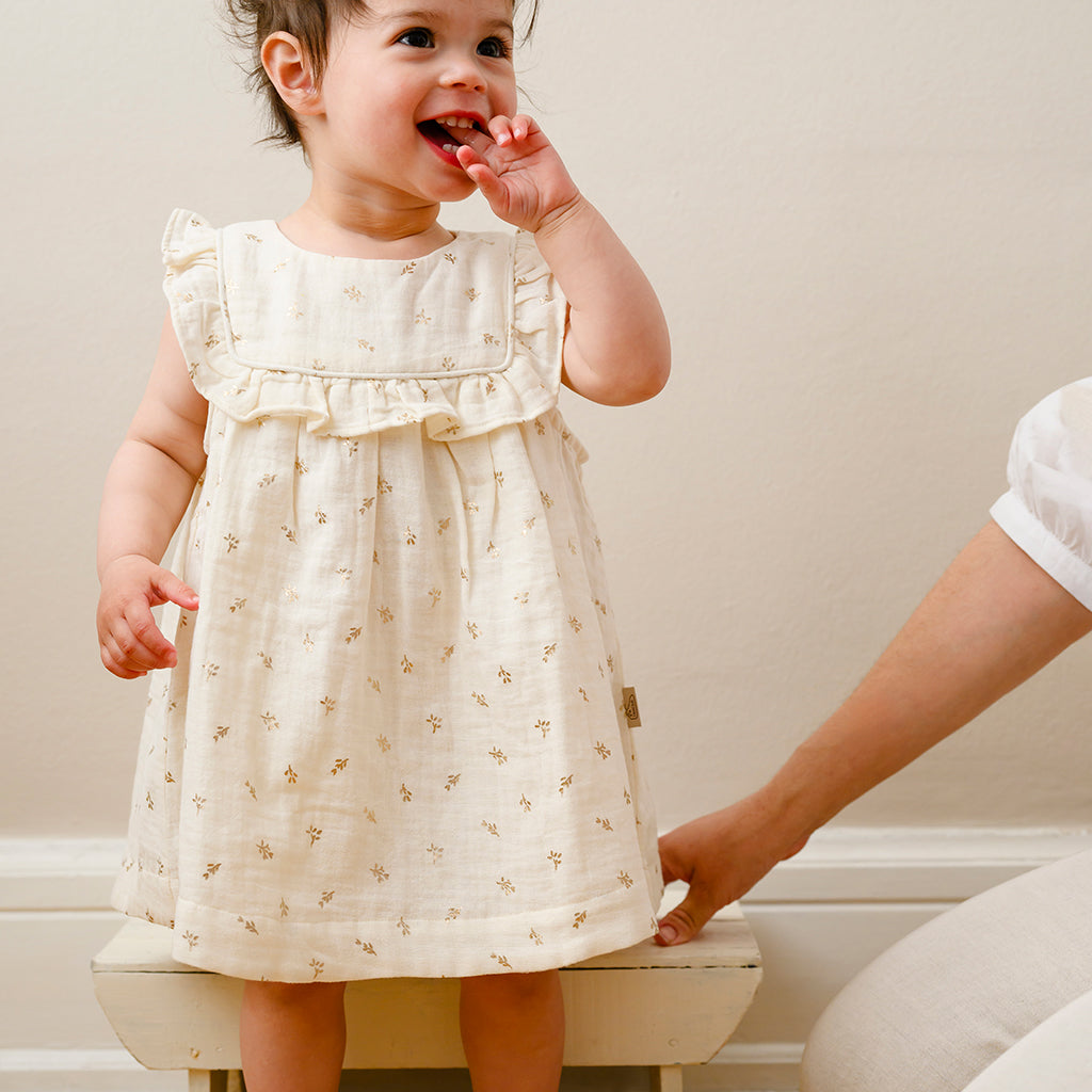 Betty Kjole - GOTS - Gold Flower