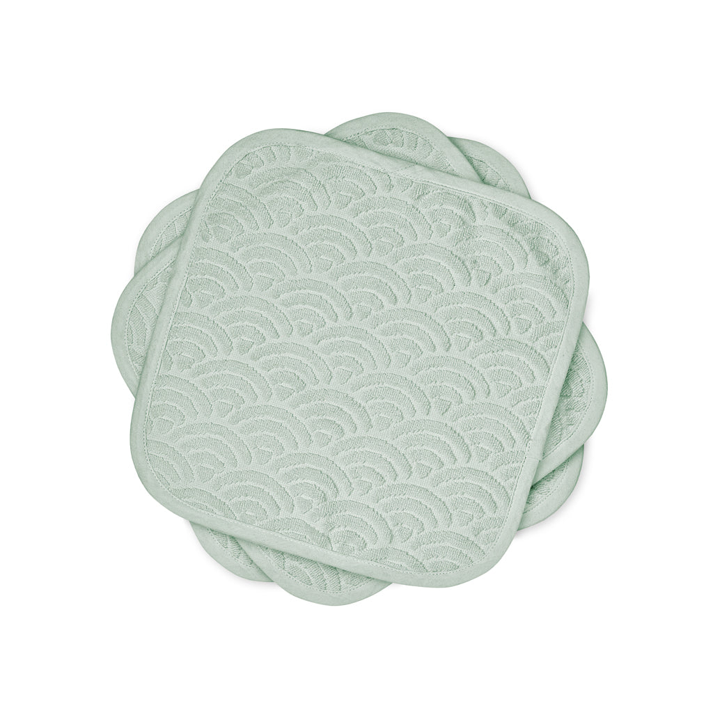 Vaskeklude, 3-pack - GOTS Dusty Green