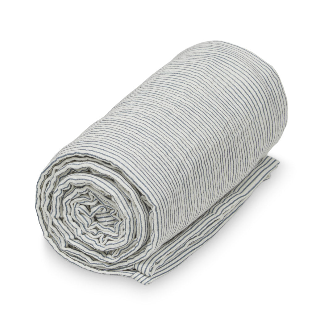 Muslin Babytæppe - GOTS Classic Stripes Blue