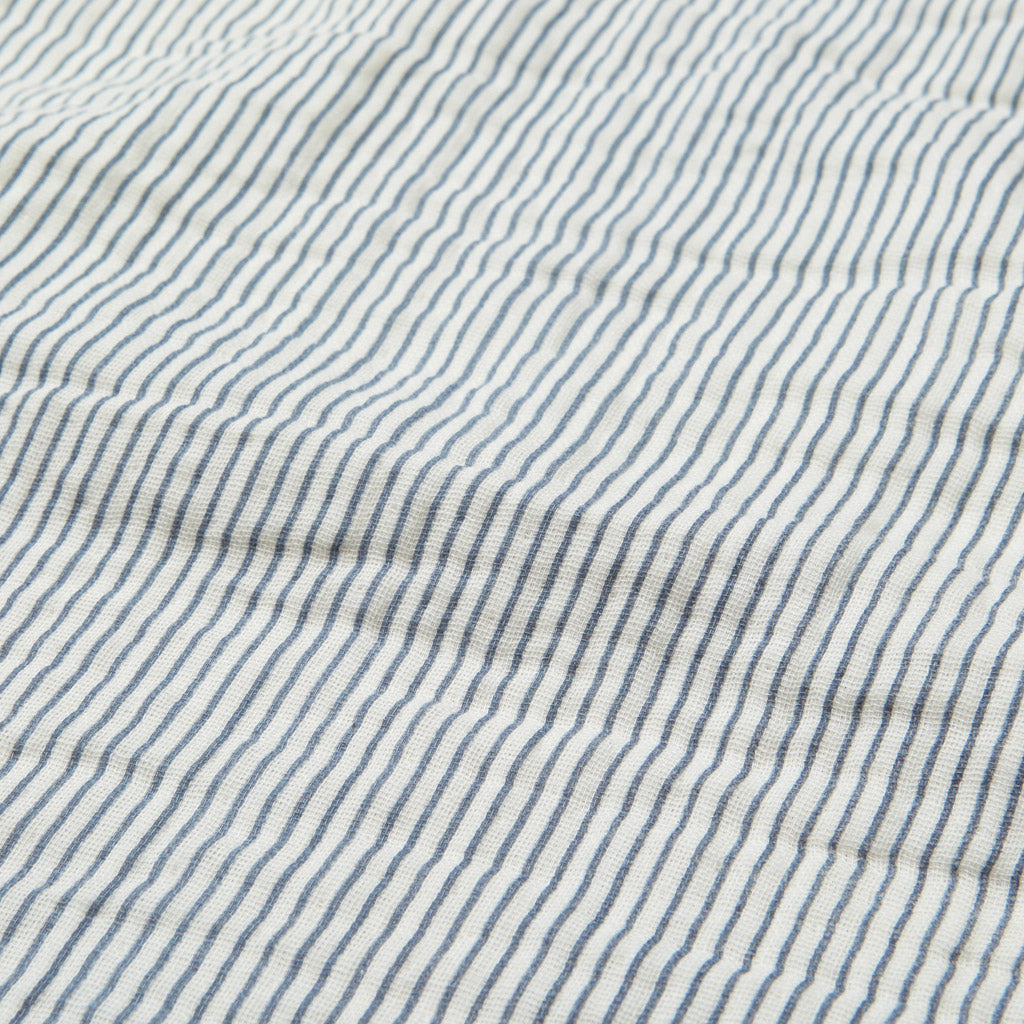 Muslin Babytæppe - GOTS Classic Stripes Blue