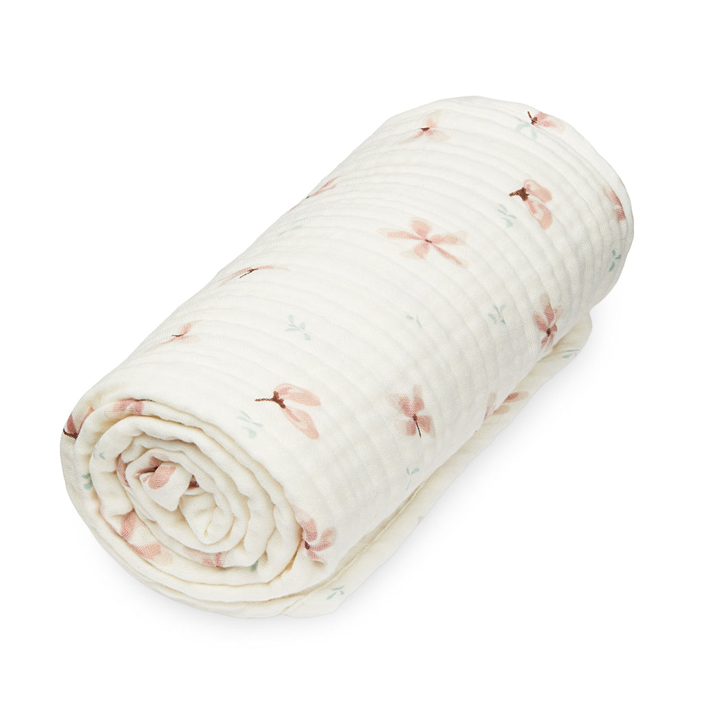Muslin Babytæppe - GOTS Windflower Creme