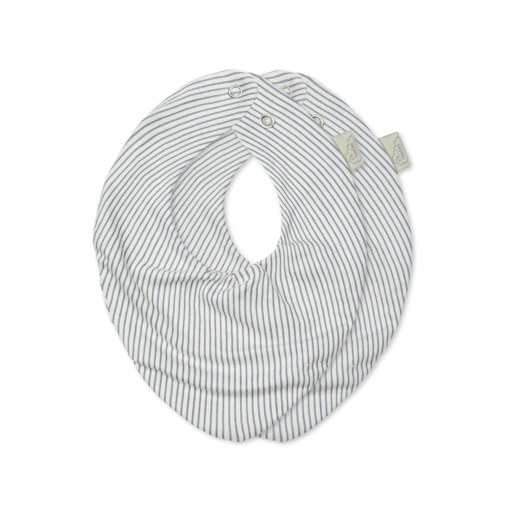 Bandana Savlesmæk, 2-pak - GOTS Classic Stripes Blue