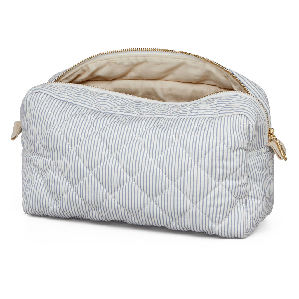 Toilettaske - OCS Classic Stripes Blue, Praline