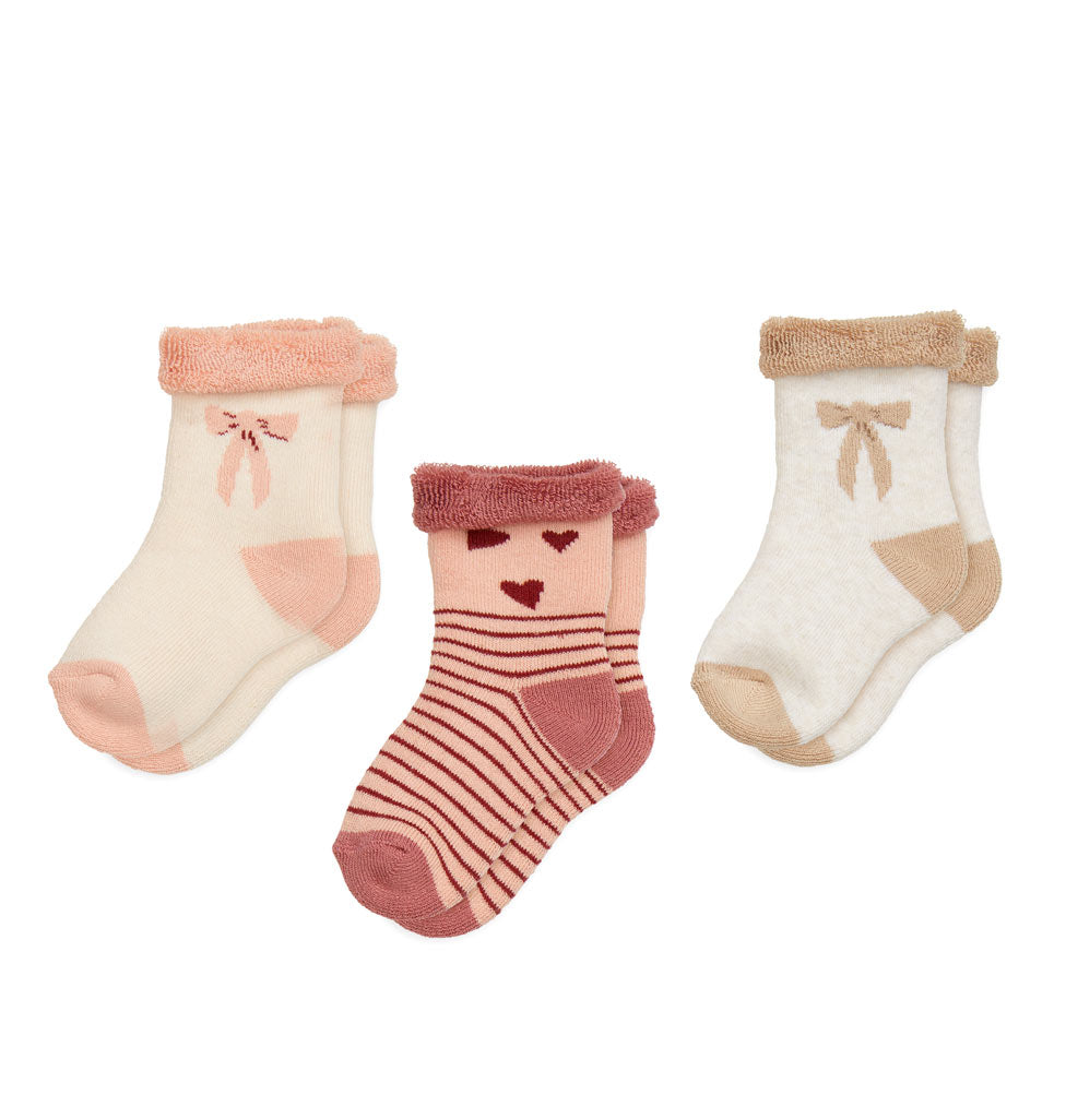 Terry Socks Safi, 3 Pack, 16 - 18 - Bows