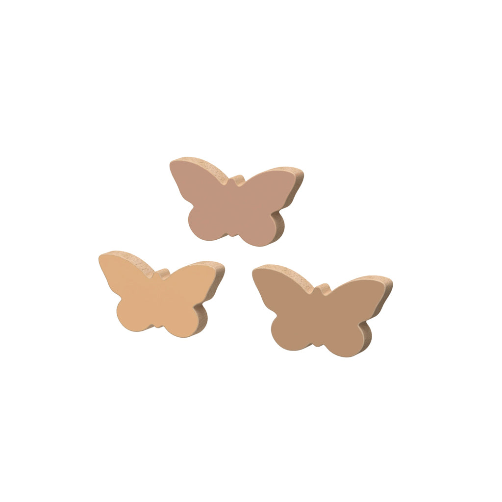 Træknager Sommerfugl, 3-pack - FSC 100%