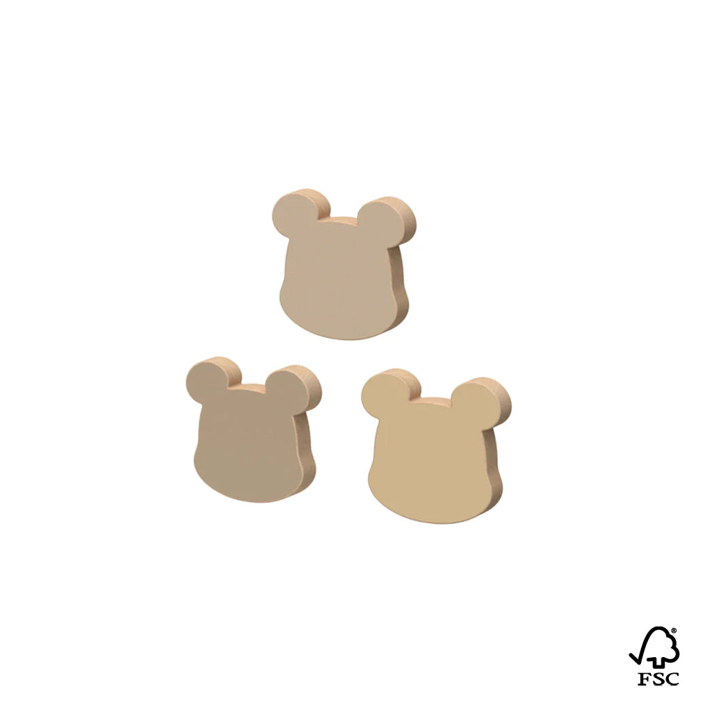 Træknager Bjørn, 3-pack - FSC 100%