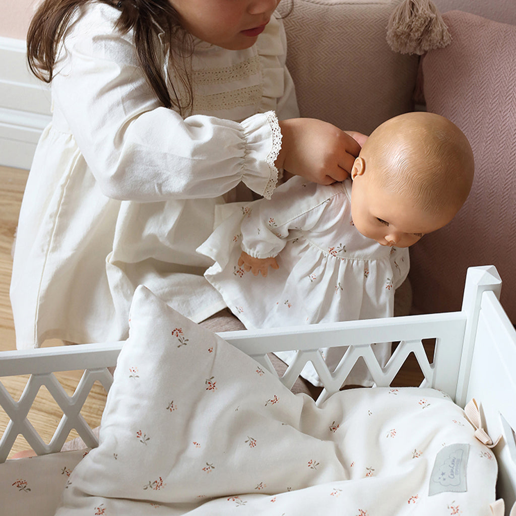 Doll's Bedding - GOTS Poppies