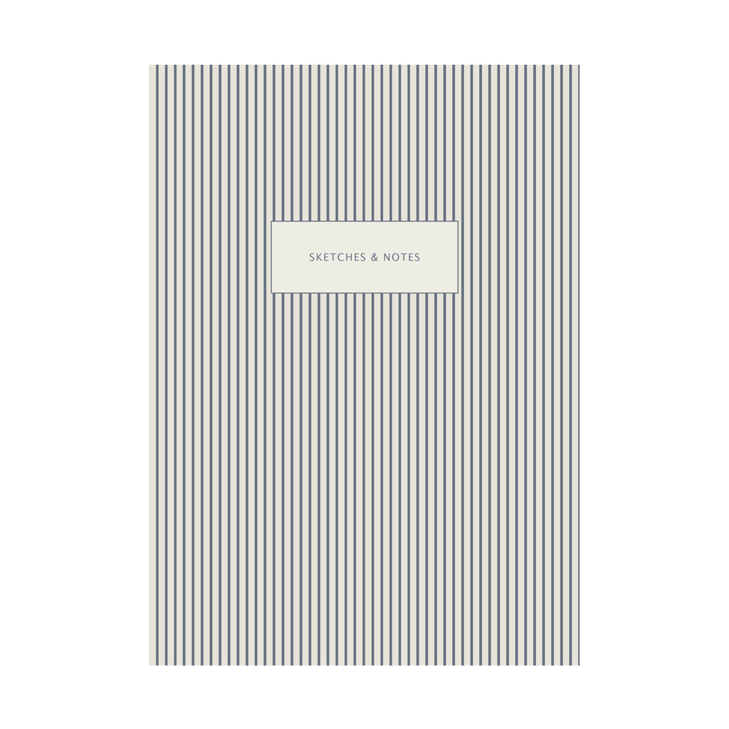 Notebook, A5 - FSC Mix - Classic Stripes Blue