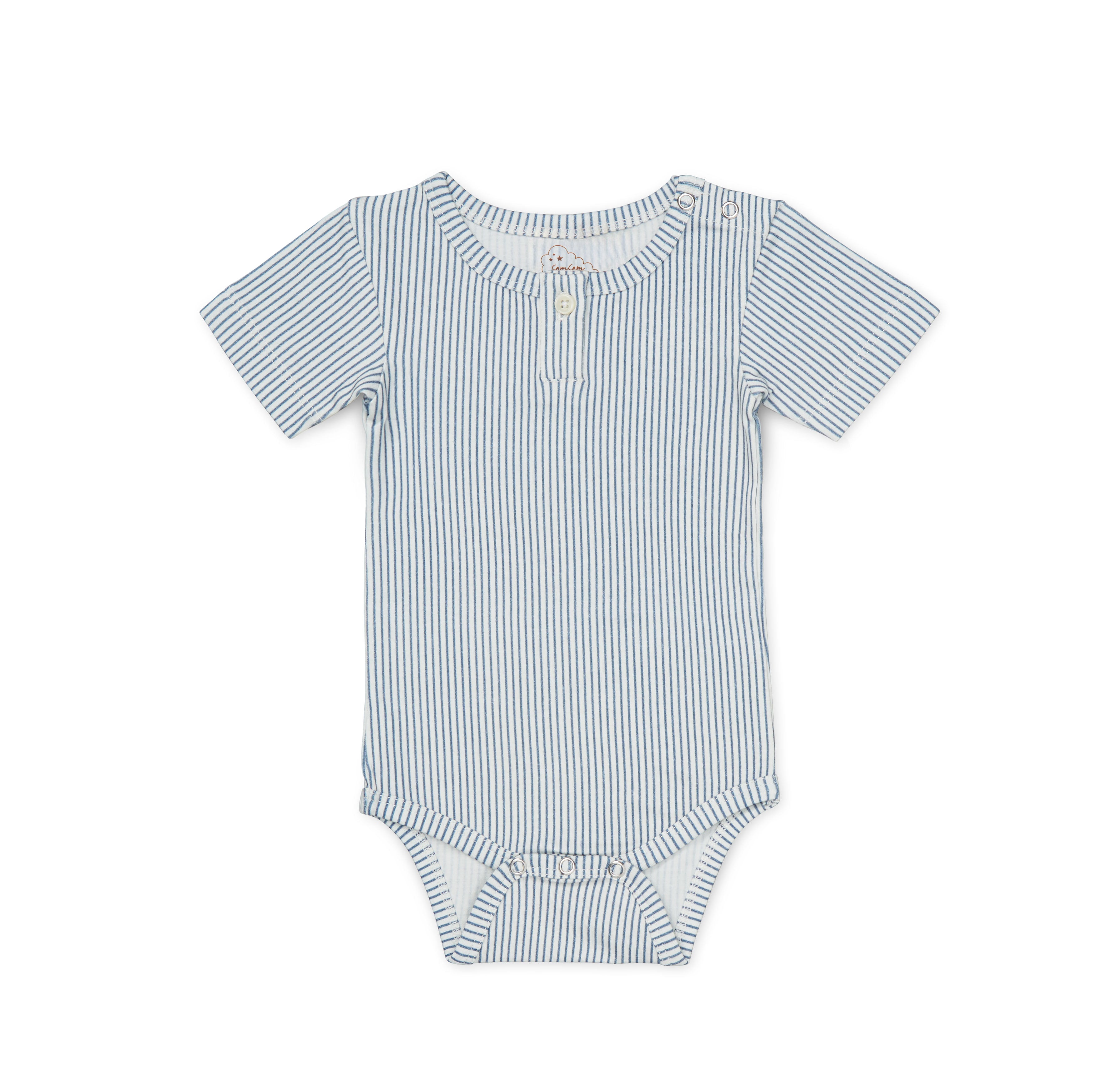 Kortærmet Body Elliot - GOTS - Classic Stripes Blue