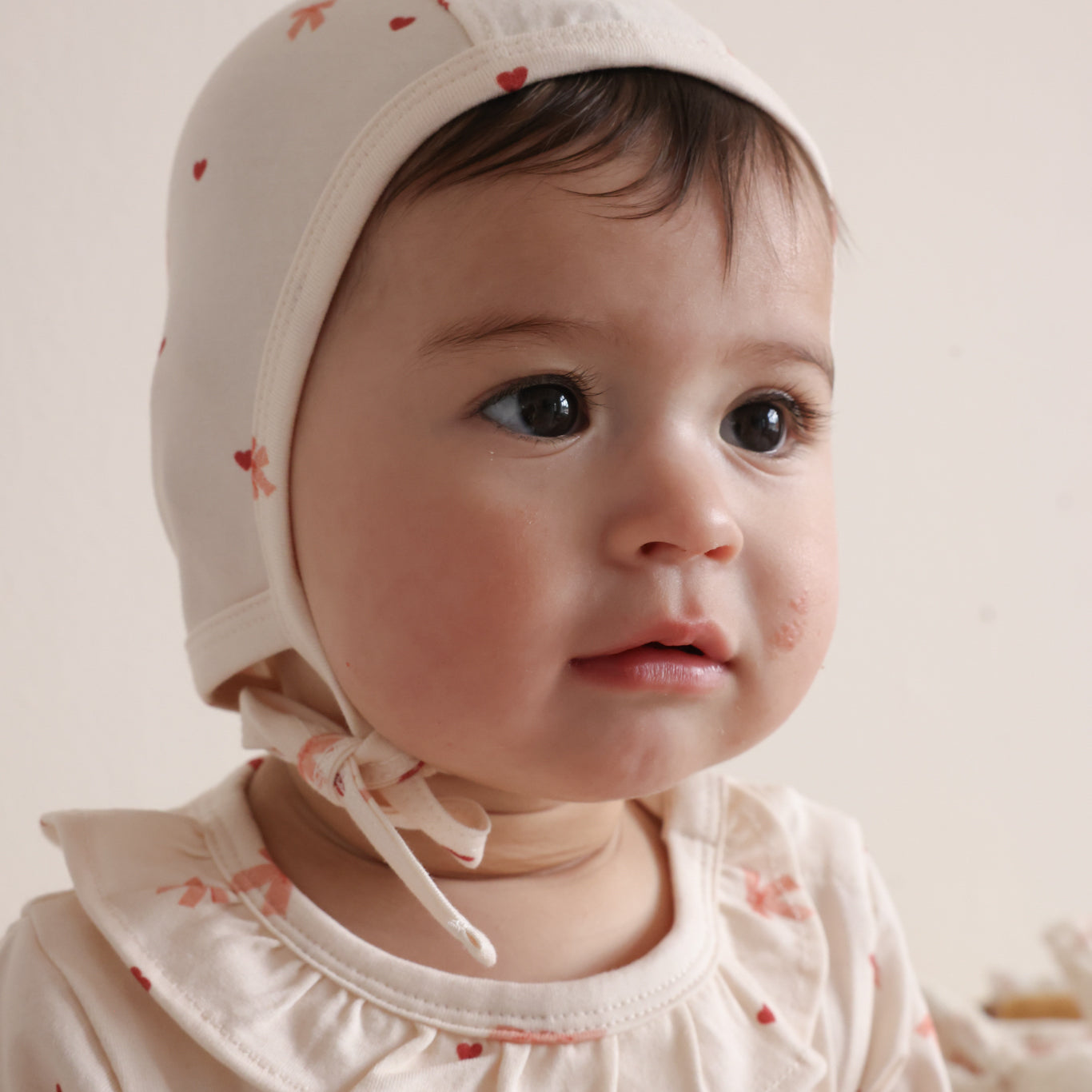 Baby Bonnet 9-12M - GOTS - Bows