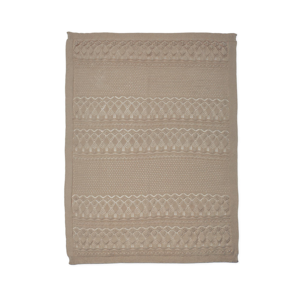 Pointelle Baby Striktæppe - GOTS - Hazel 