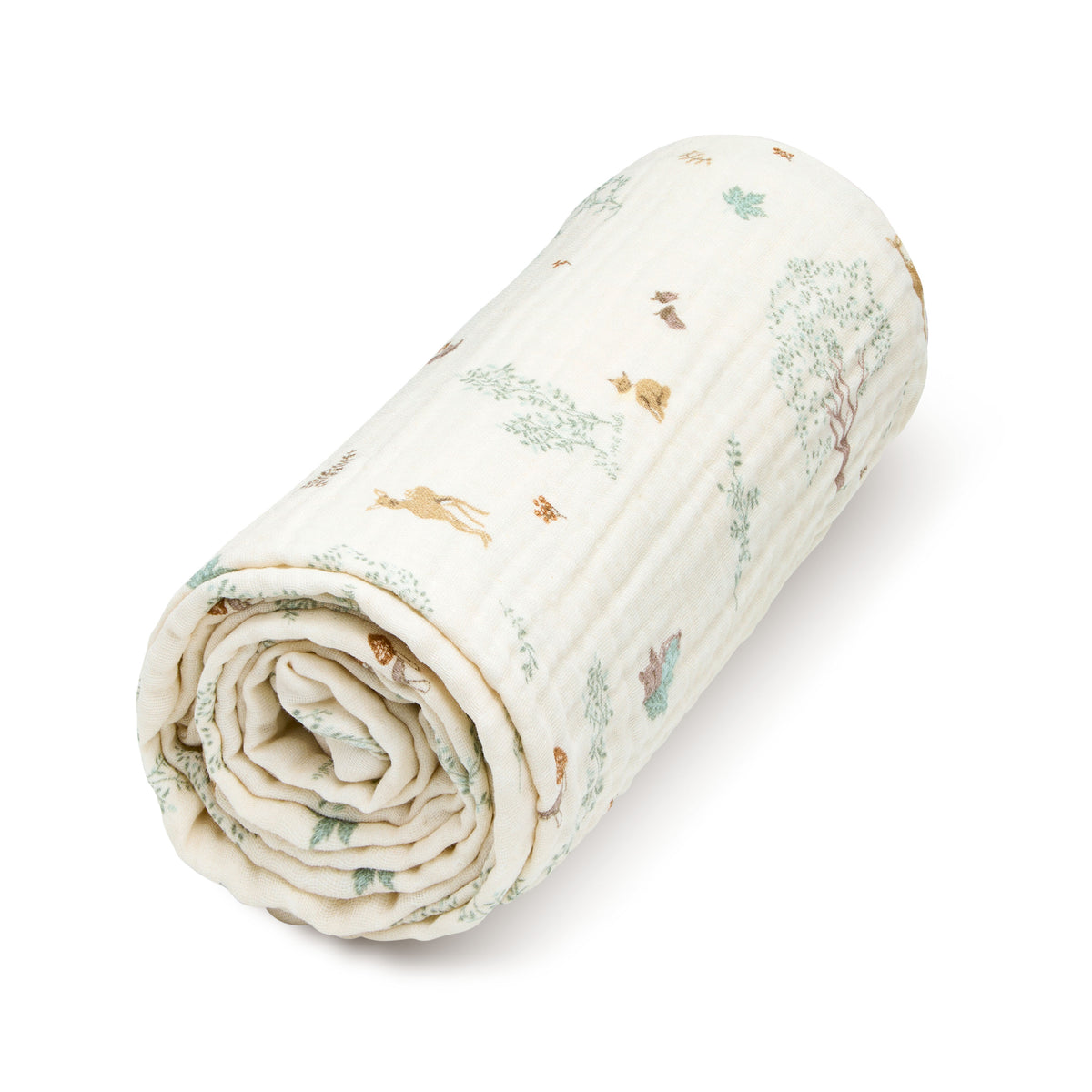 Muslin Babytæppe - GOTS - Woodland
