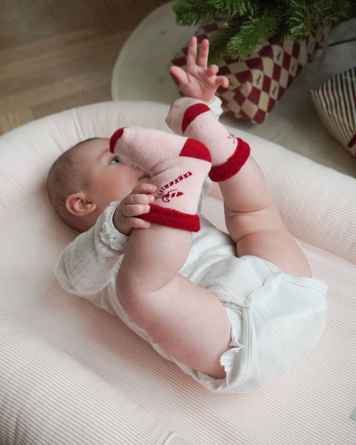 Frottéstrømper Safi, 13-15 - Candy Cane - 3 Pack