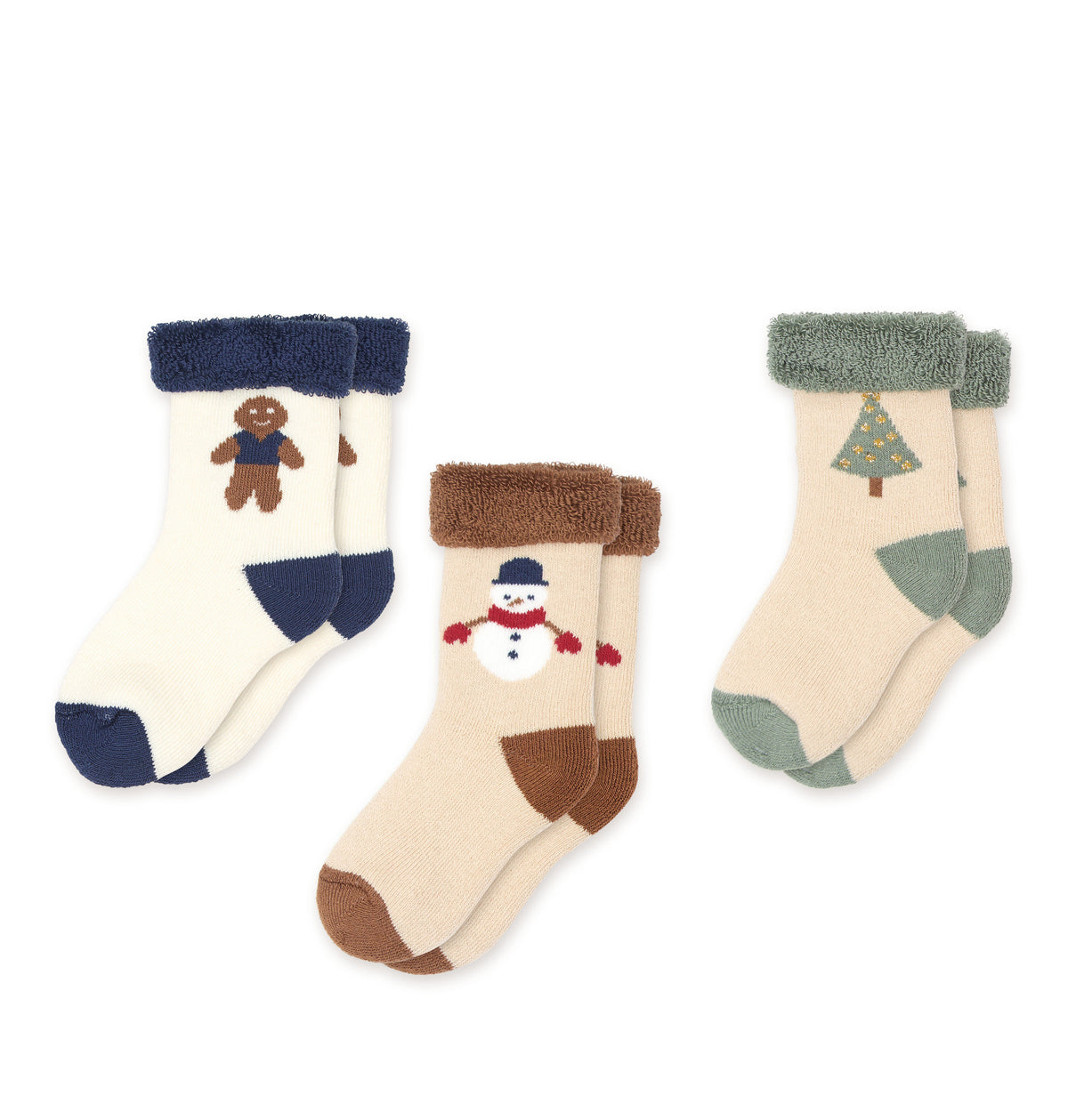 Frottéstrømper Safi, 13-15 - Snowman - 3 Pack