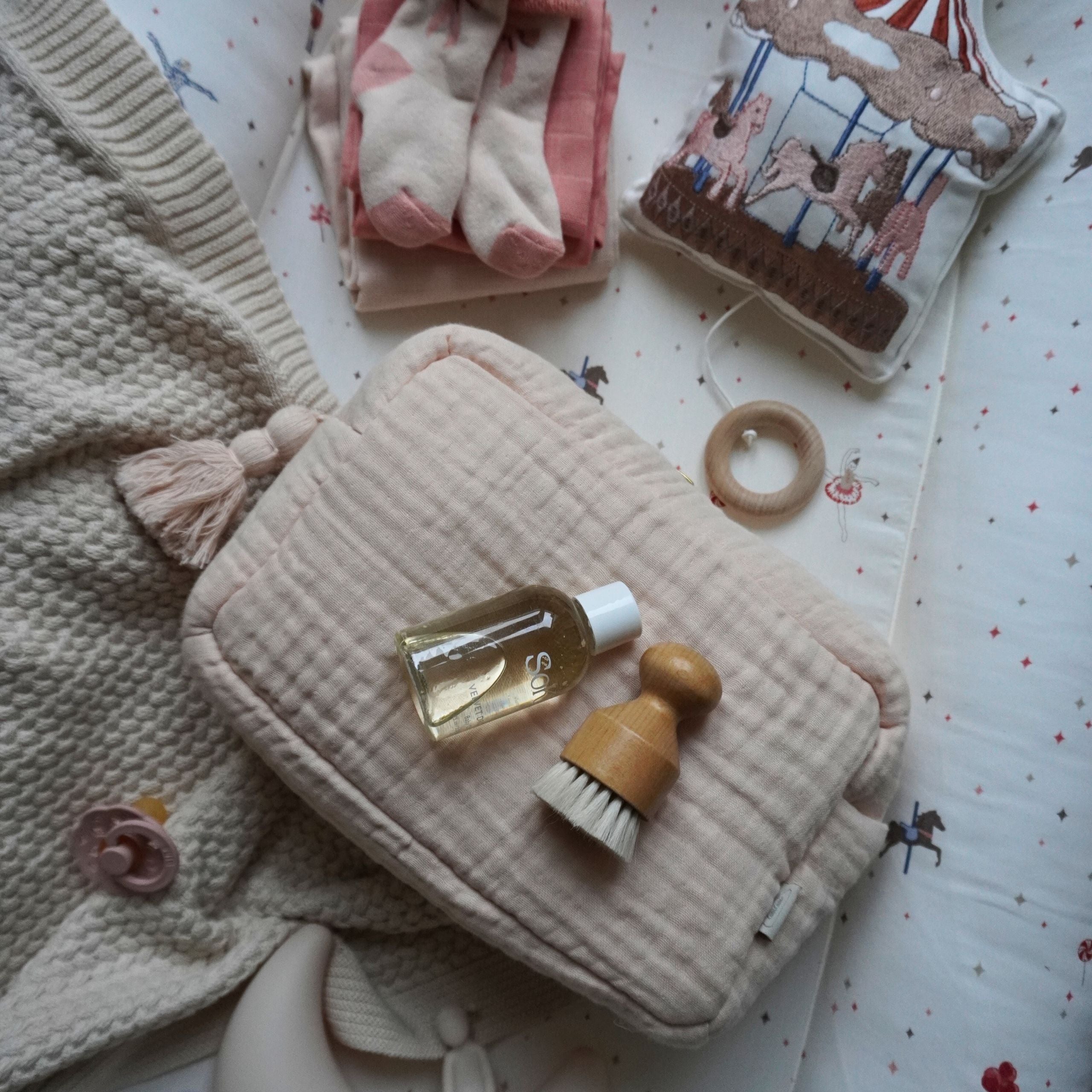 Muslin Toilettaske - OCS - Latte