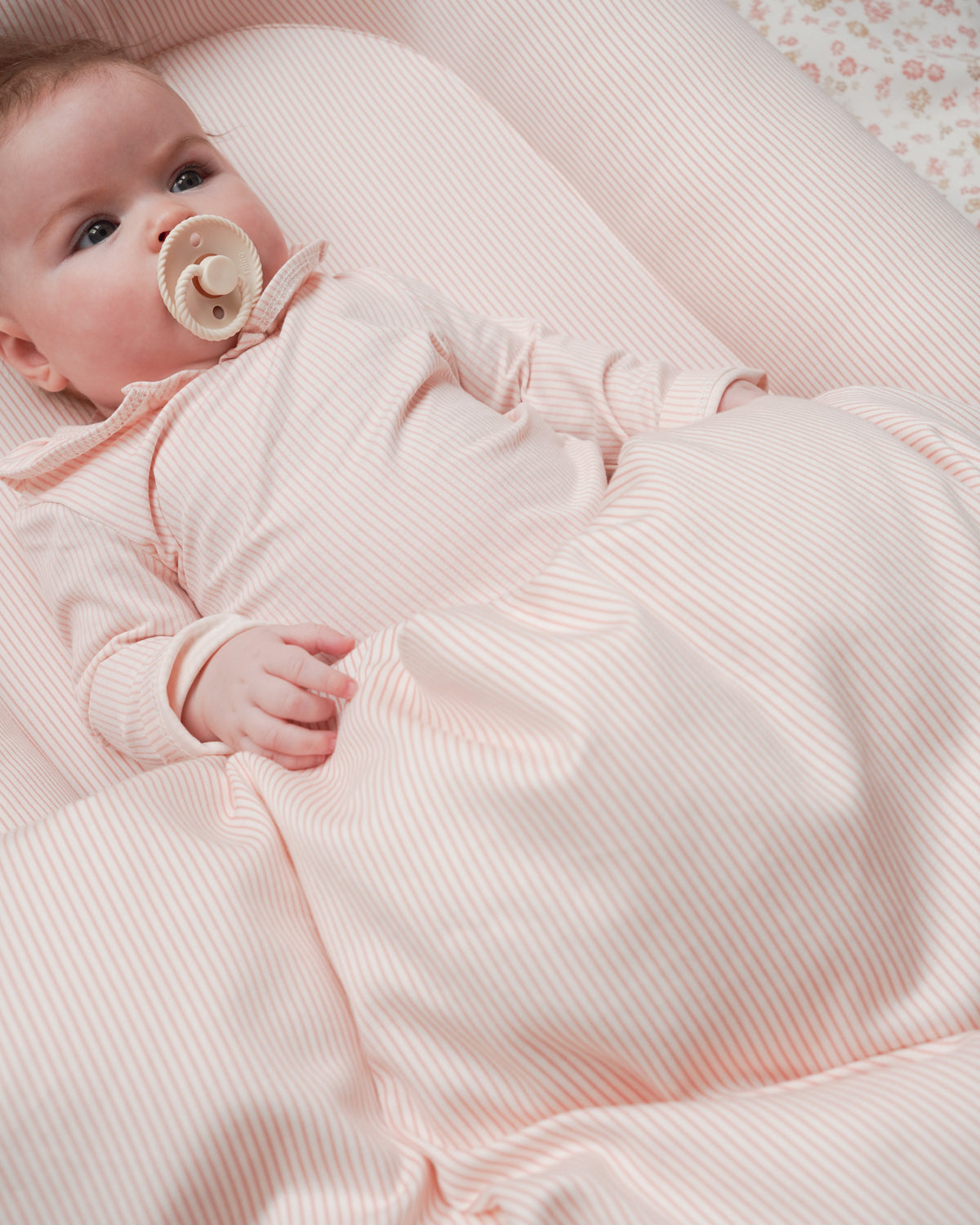 Sengetøj, Baby, 70x100cm - GOTS - Classic Stripes Rose