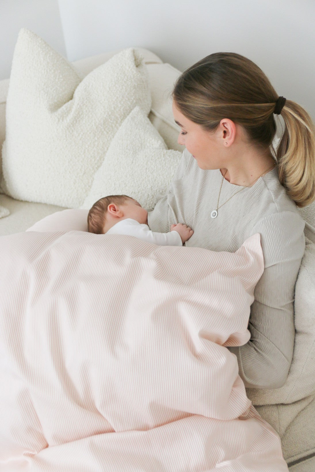 Sengetøj, Baby, 70x100cm - GOTS - Classic Stripes Rose