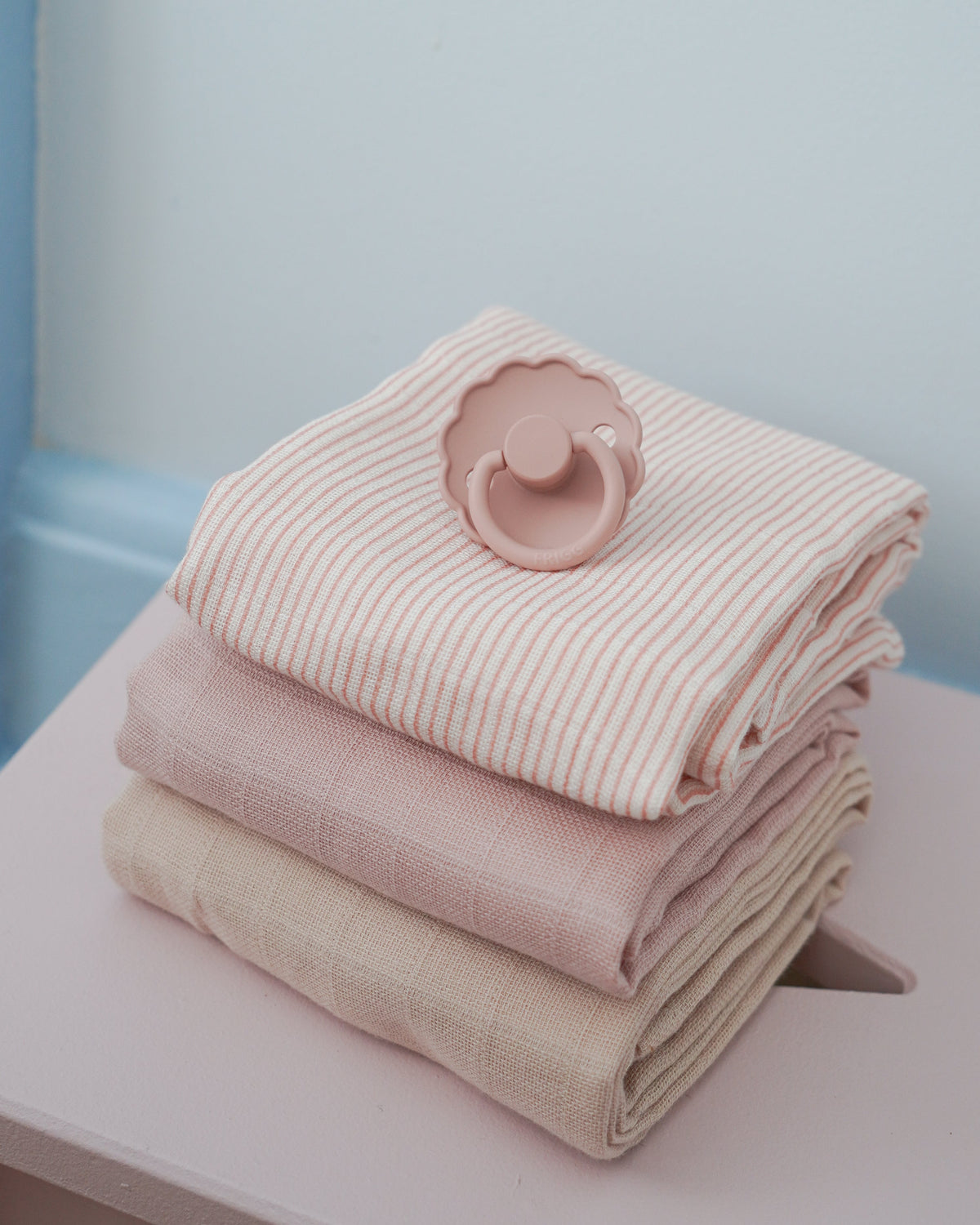 Stofble, 3-pak - GOTS - Classic Stripes Rose