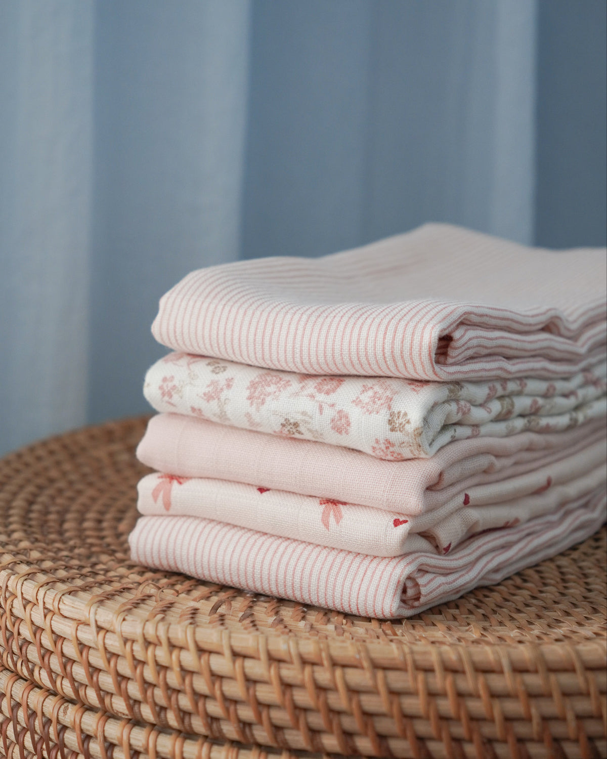 Stofble, 3-pak - GOTS - Classic Stripes Rose