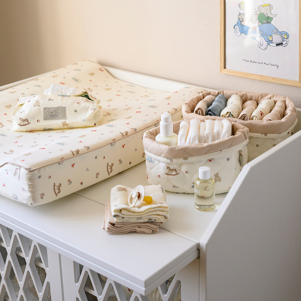 Quiltet Opbevaringskurv, Sæt af to - OCS - Vintage Toys