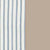 Quiltet Opbevaringskurv, Sæt af 2 - OCS Classic Stripes Blue, Praline