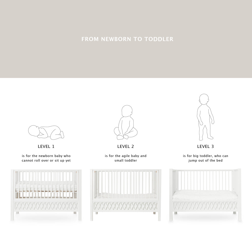 Harlequin Babyseng, 60x120cm, FSC Mix - Hvid