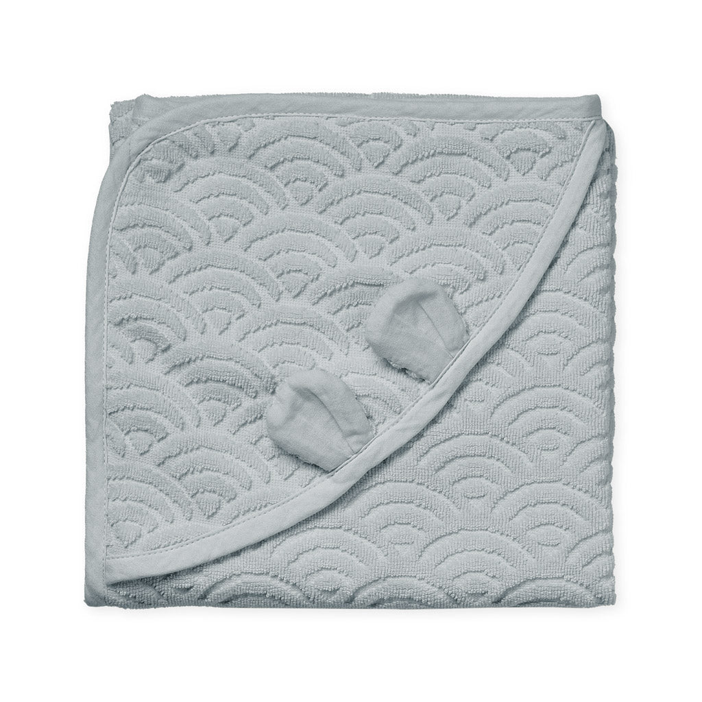 Håndklæde med hætte og ører, Baby - GOTS Classic Grey